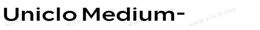 Uniclo Medium字体转换